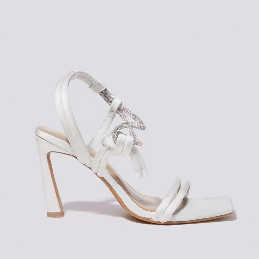 Jonathan Simkhai Revolve Cassie Crystal Strappy Sandal in Ivory, Size EU 41 $595
