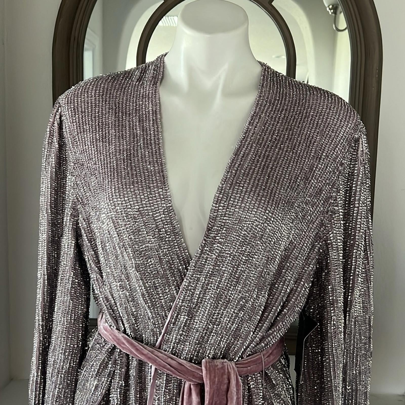 Retrofete Gabrielle Embellished Robe Mini Dress, Revolve XS New w/Tag SOLD OUT!