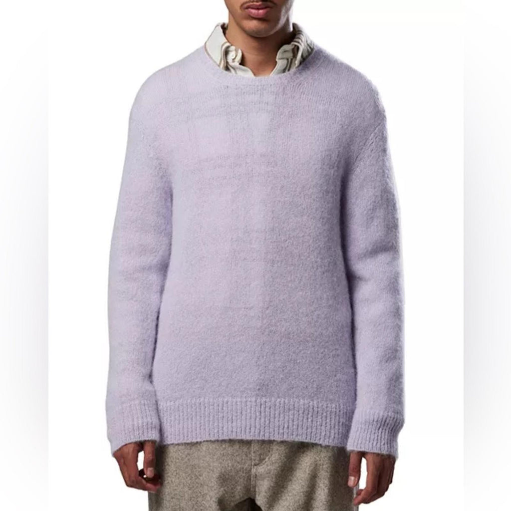 NN07 Walther 6526 Solid Regular Fit Crewneck Sweater in Lavender, NWT, Size S