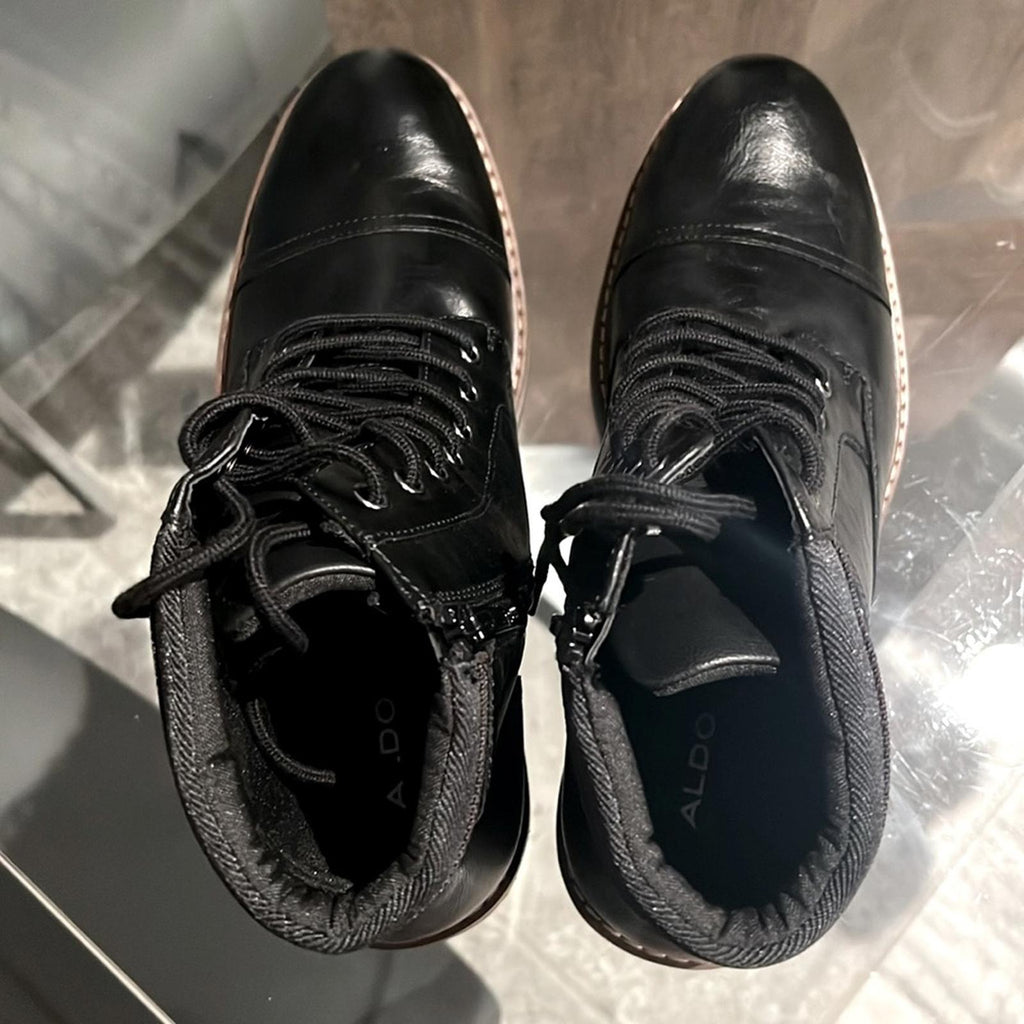 Aldo Kingston Combat Leather Boots in Black, Men’s Size 10, New w/o Box $140