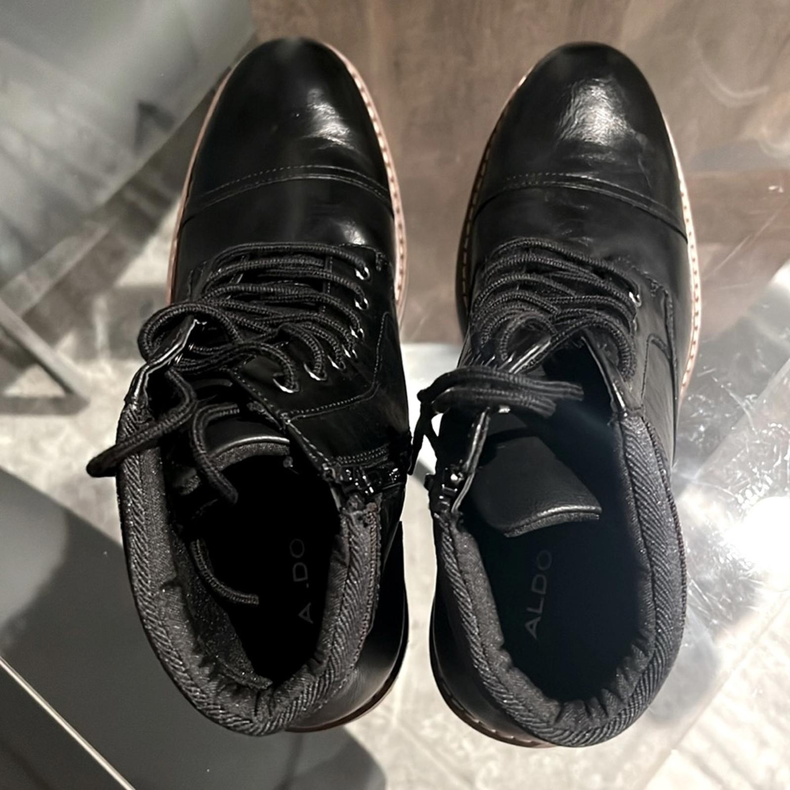 Aldo Kingston Combat Leather Boots in Black, Men’s Size 10, New w/o Box $140