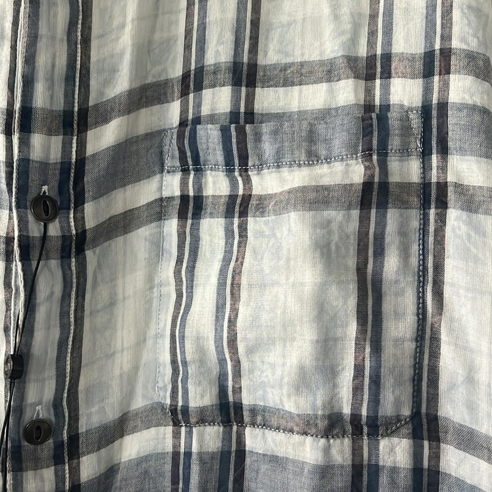 John Varvatos Neil Reversible Regular Fit Sport Shirt Dusted Blue, NWT, Size XL