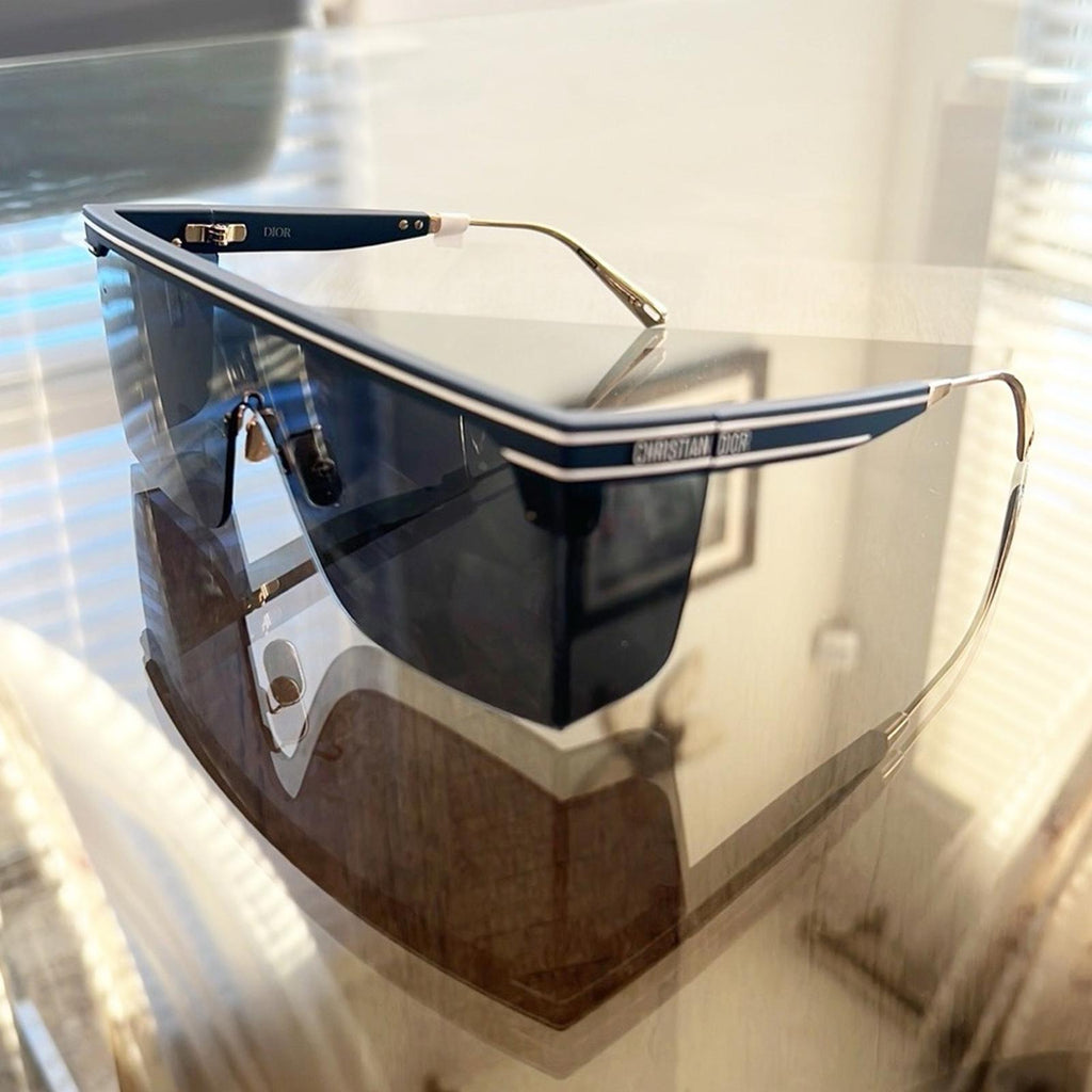 Dior Unisex Sunglasses Matte Navy Blue DIORCLUBM1U31B7 w/Case & Wipe NEW