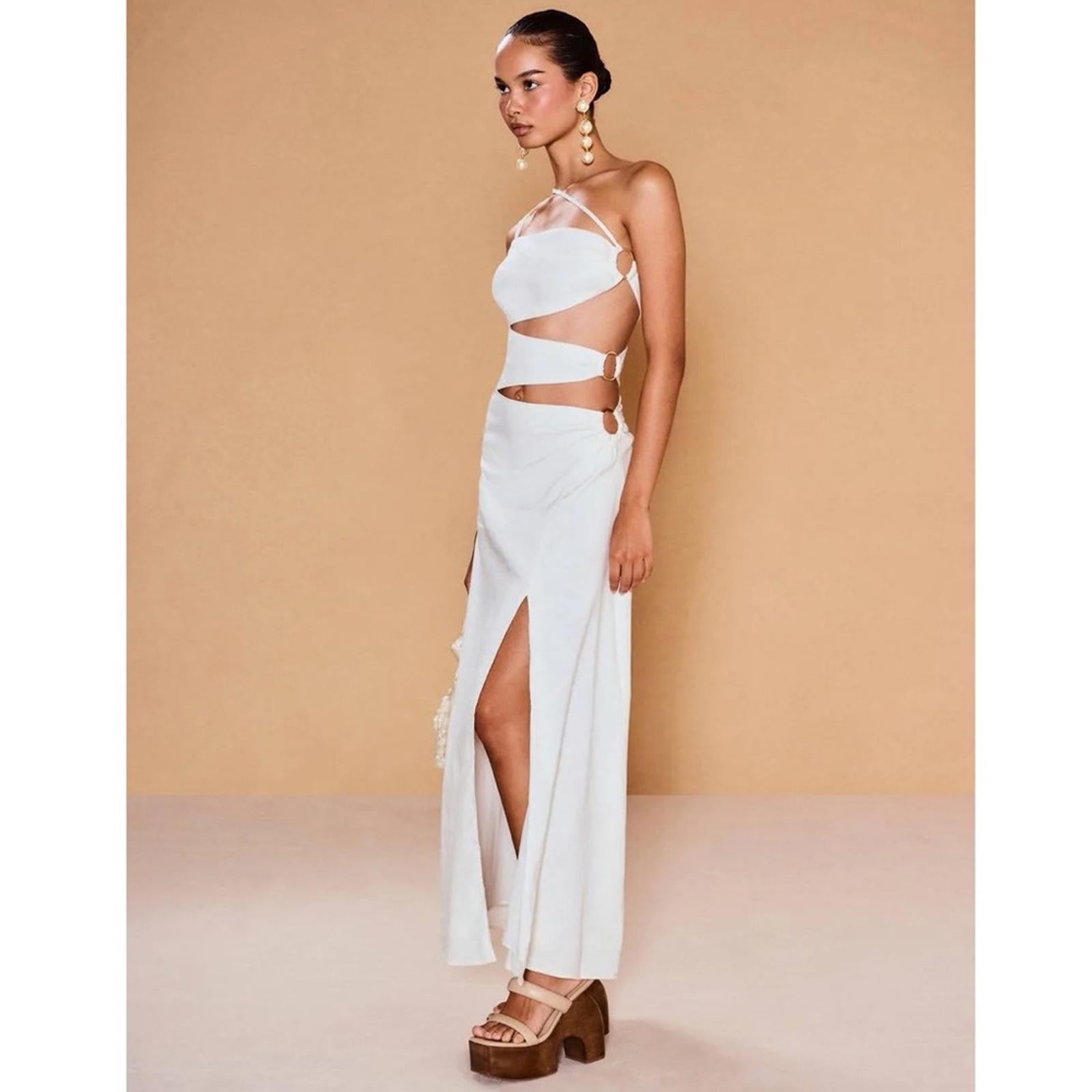Cult Gaia x Revolve Terese Gown in Cream, NWT, Size 8