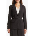BOSS Jiriva Belted Jacket in Black, Size EU32 | US0 New w/Tag $645 SOLD OUT!