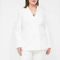 Lane Bryant White Double-Breasted Blazer, NEW, Size 16