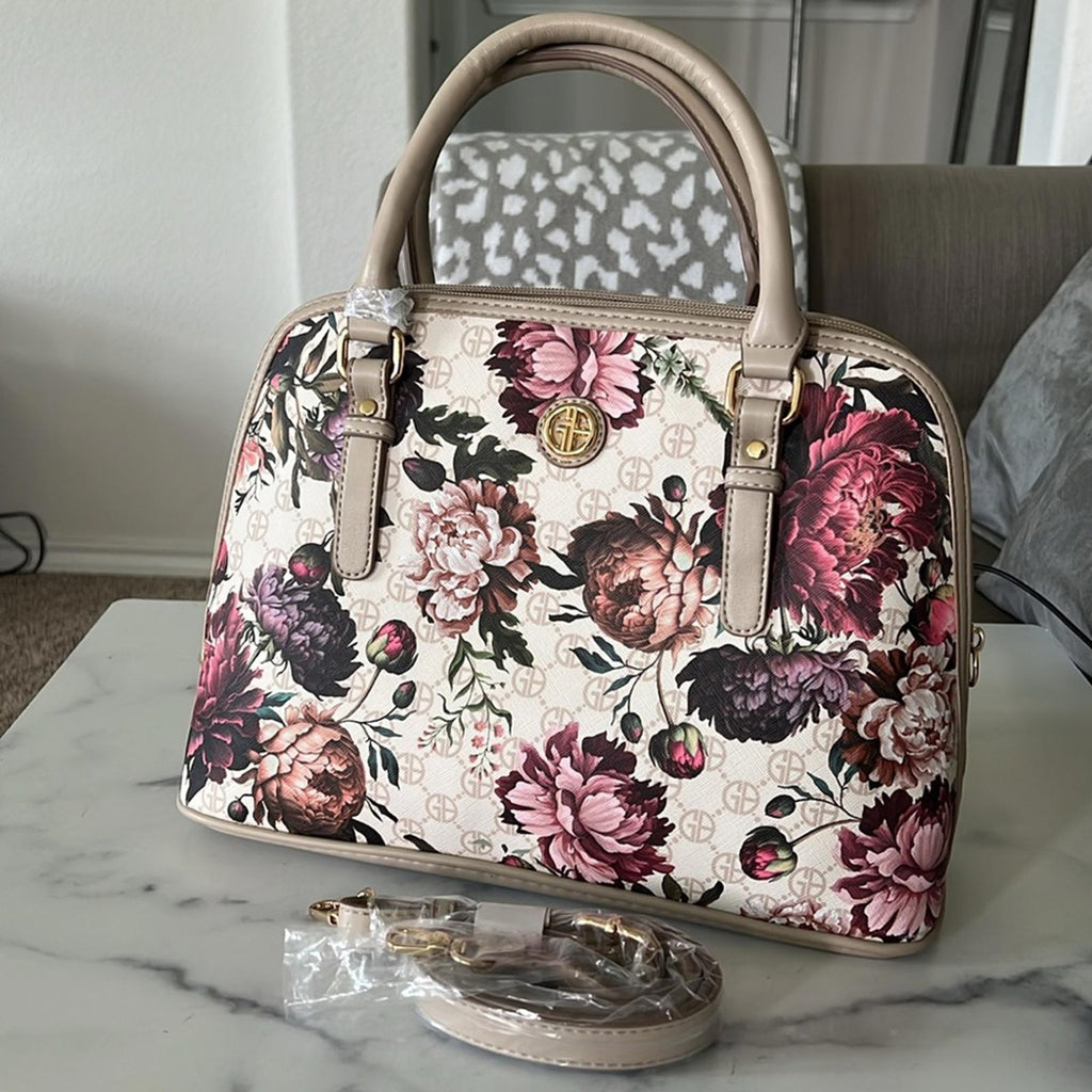 Giani Bernini Floral Saffiano Medium Dome Satchel, NEW