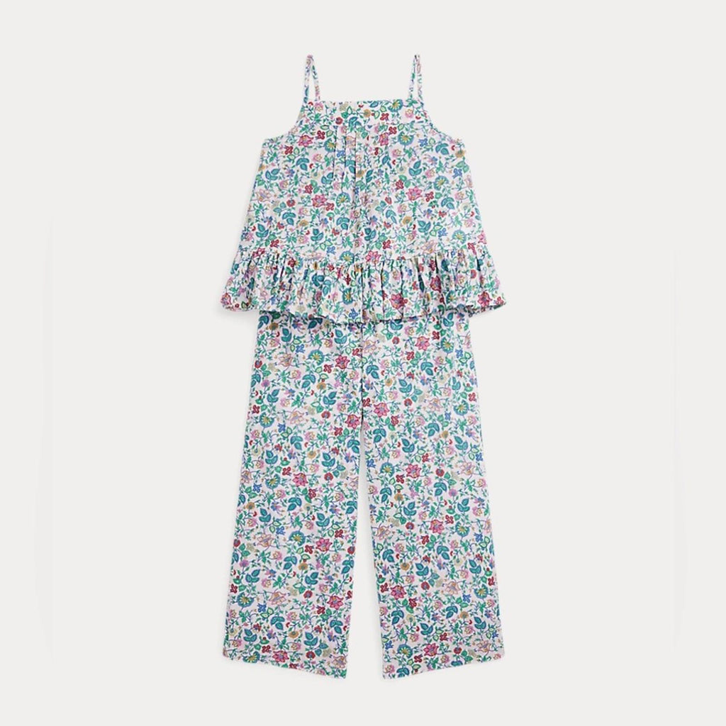 Polo Ralph Lauren Girl's Floral Cotton Batiste 2-Piece Set, Size 12 NWT $155