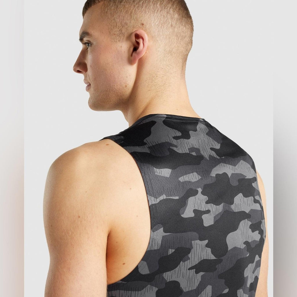 Gymshark Men’s Arrival Tank Top, Slim Fit in Grey & Black, Size S, New w/Tag