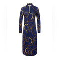 L’Agence Raelynn Shirt Dress in Indigo Gold, NWT, Size XS