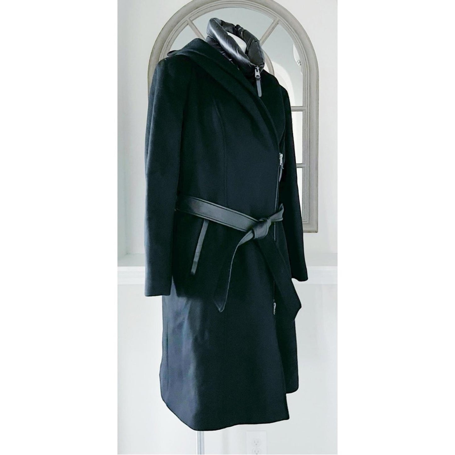 Mackage SHIA Water Resistant Wool Coat w/Removable Puffer Insert Blk Size XL NWT