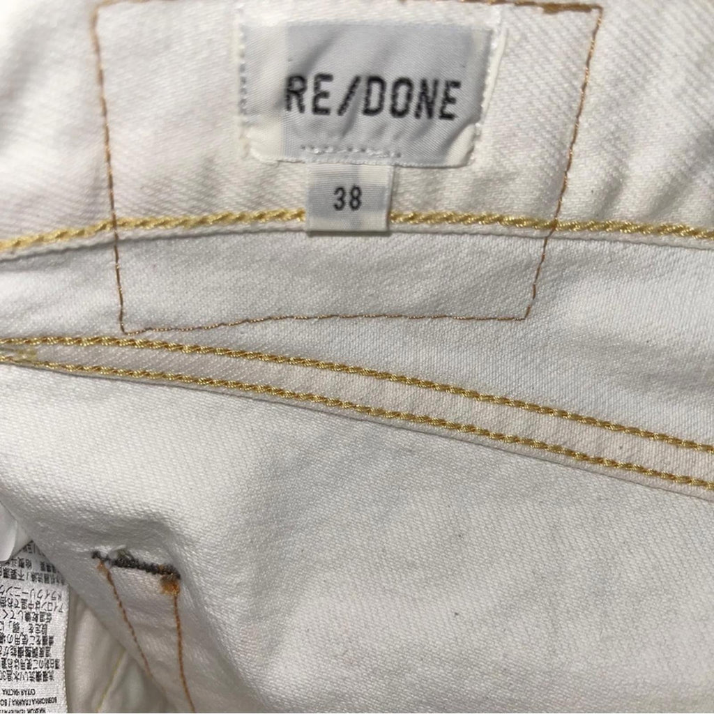 RE/DONE 50s Straight Jeans in Faded White, Size 38 New w/Tag $295