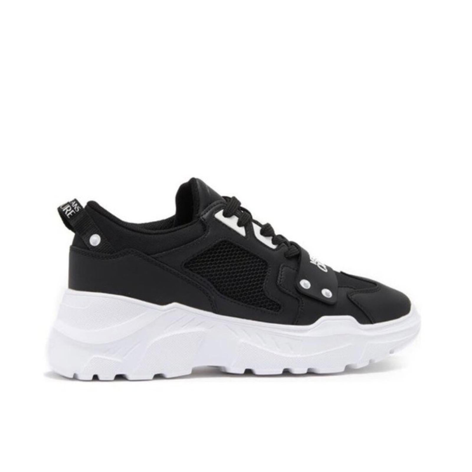 VERSACE Low-Top Chunky Sneakers in Black-White Size EU42 NEW w/Dust Bag