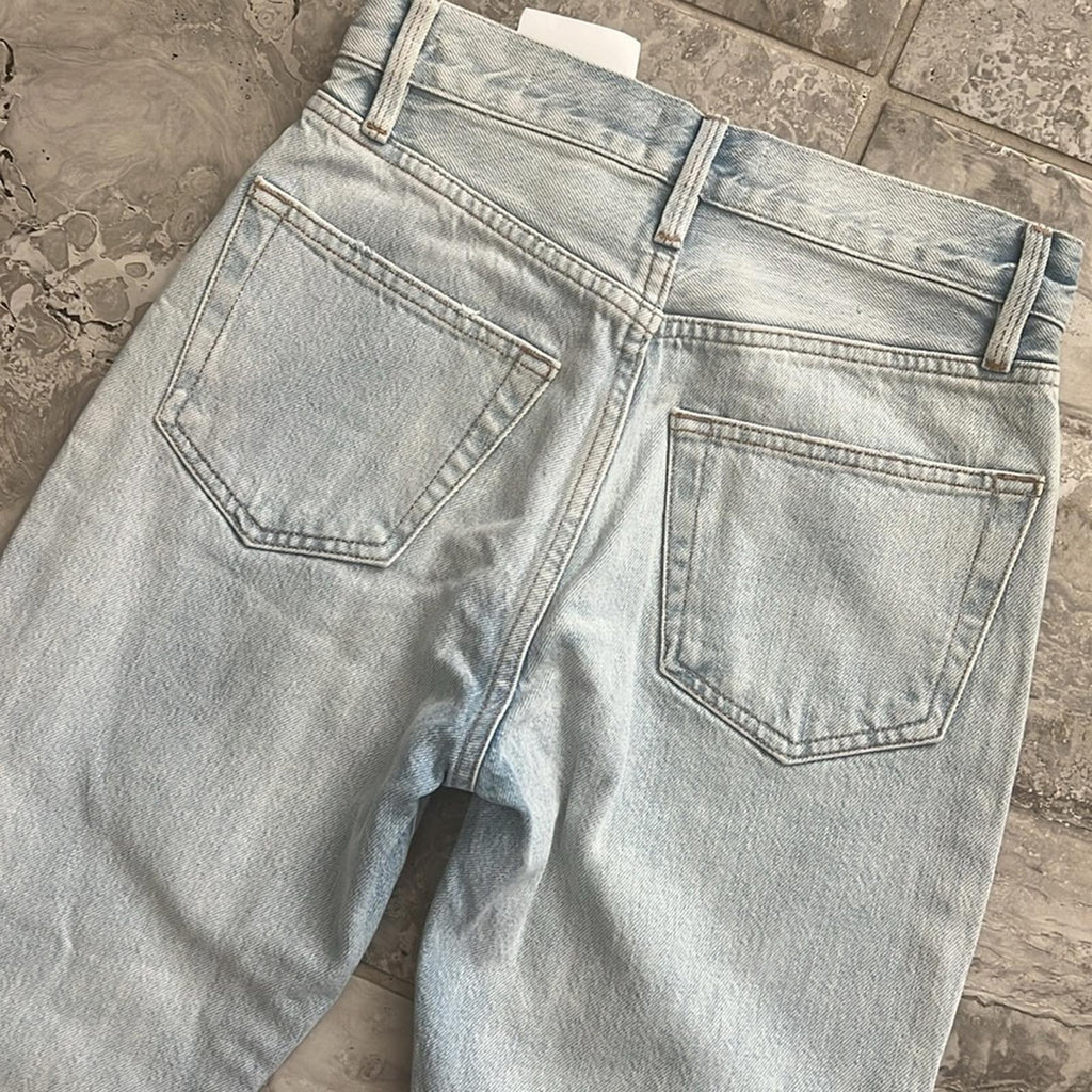FRAME Le Original Howard Rips LOJ385 Straight Leg Distressed Jeans, Size 24 NEW