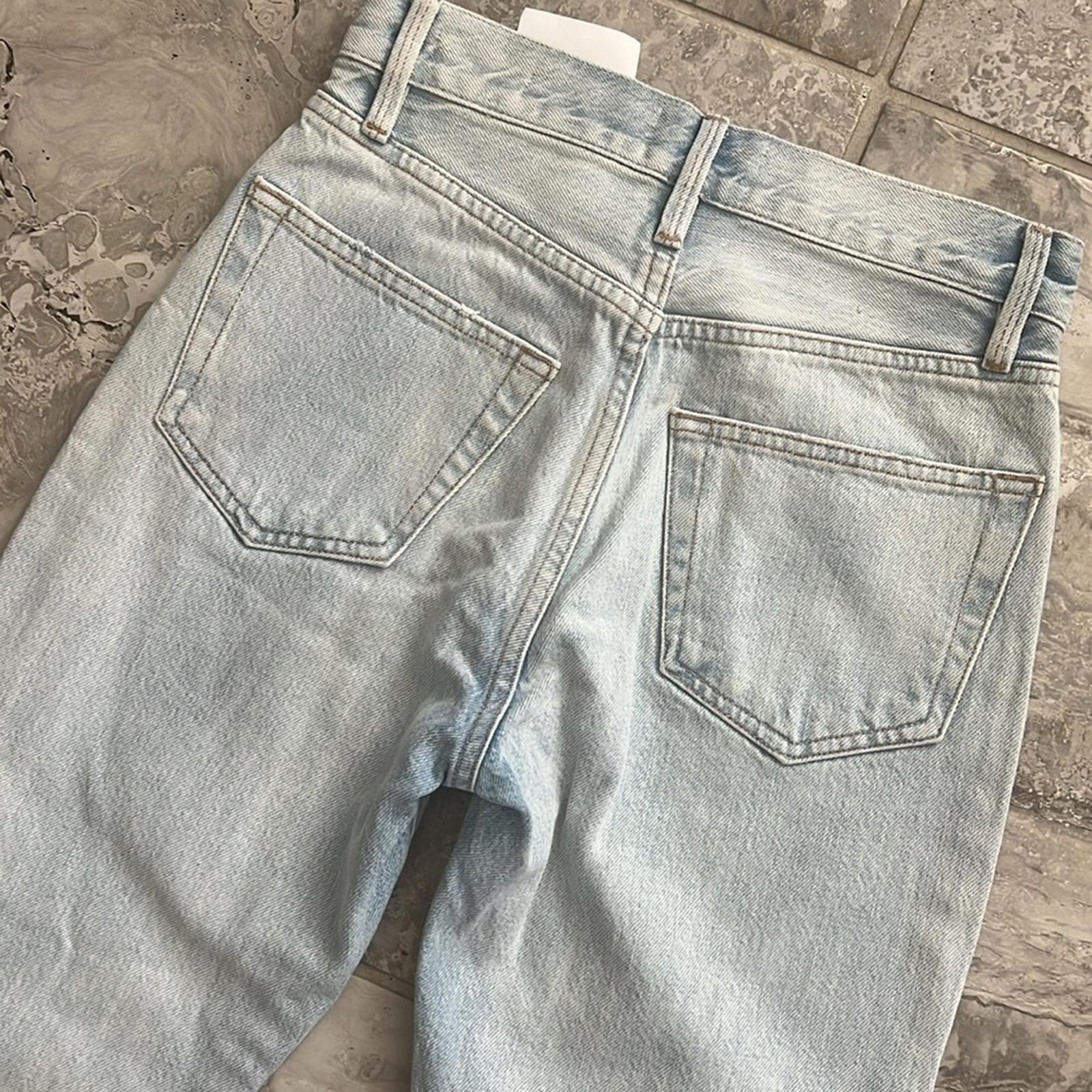 FRAME Le Original Howard Rips LOJ385 Straight Leg Distressed Jeans, Size 24 NEW