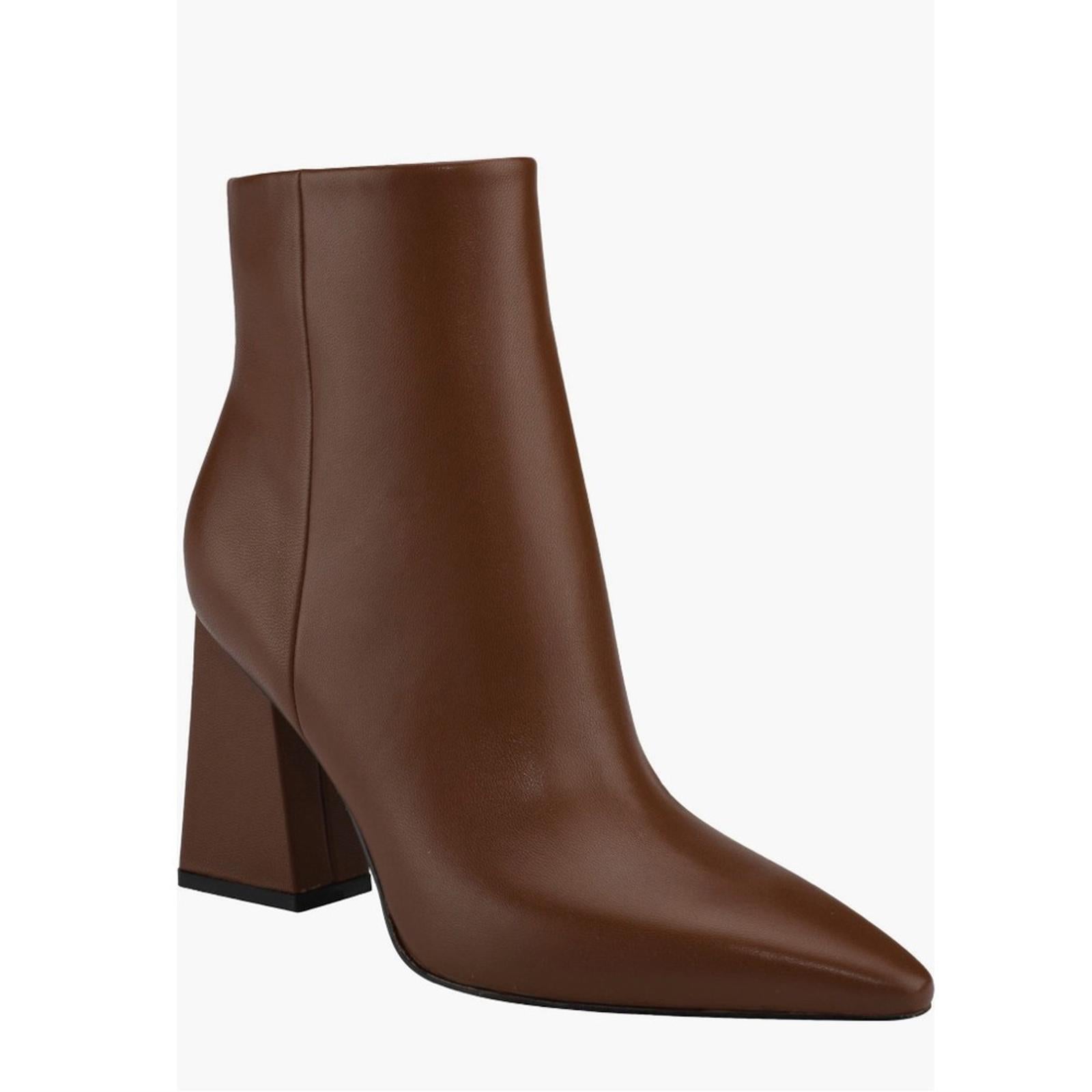 Marc Fisher Kulika Leather Pointed Toe Boots, Med Natural, Size 10 New w/o Box
