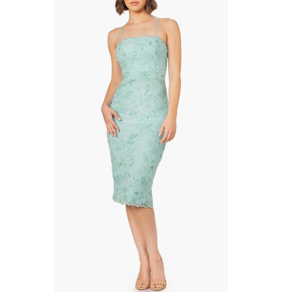 Dress the Population Josselyn Sequin Floral Body-con Dress, Mint Size M NWT $328