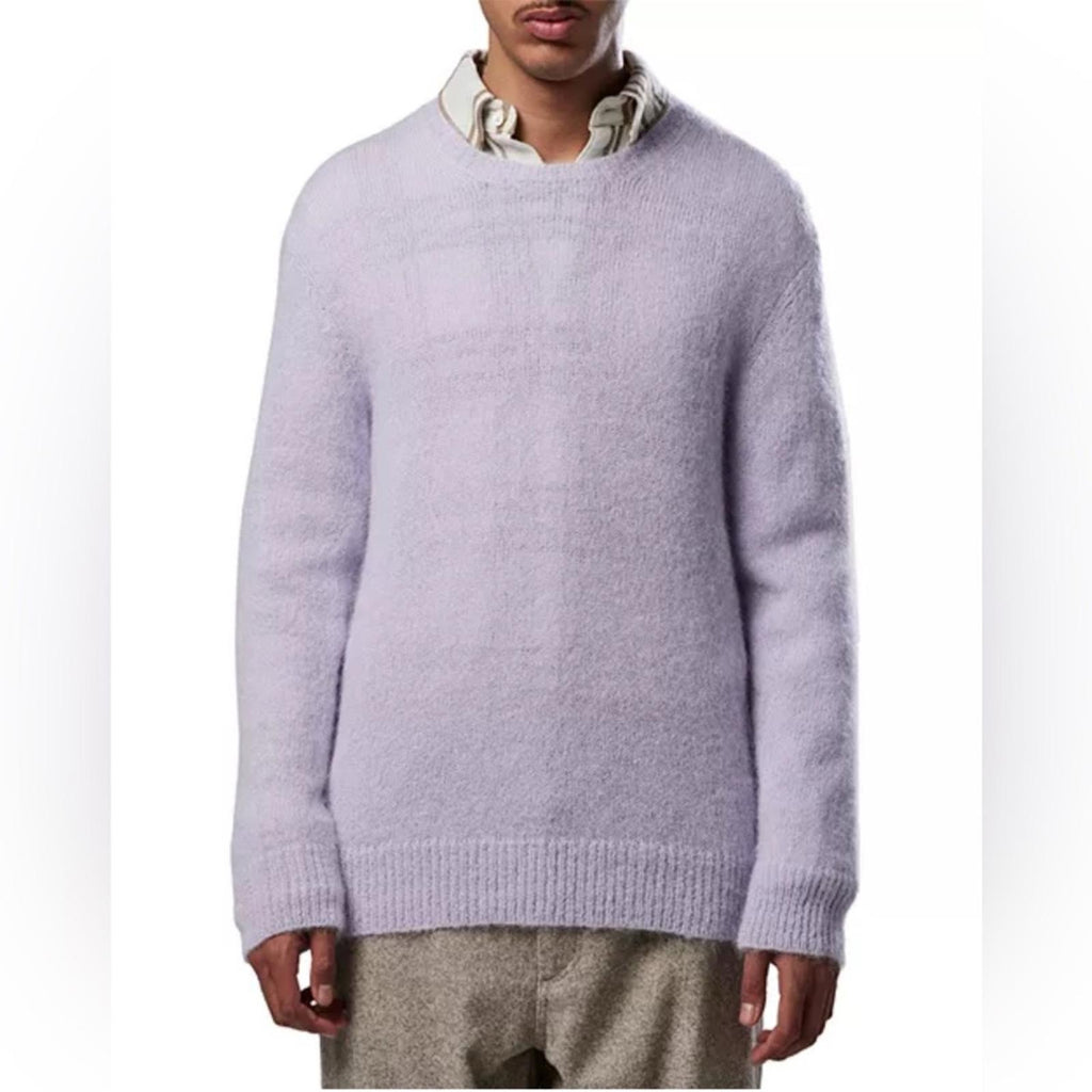 NN07 Walther 6526 Solid Regular Fit Crewneck Sweater in Lavender, NWT, Size S