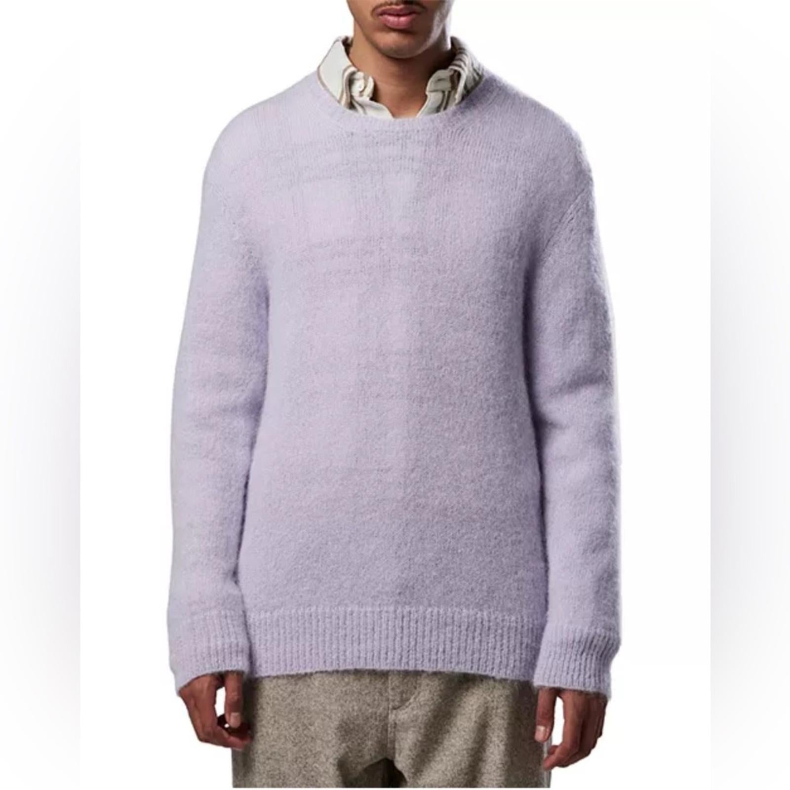 NN07 Walther 6526 Solid Regular Fit Crewneck Sweater in Lavender, NWT, Size S