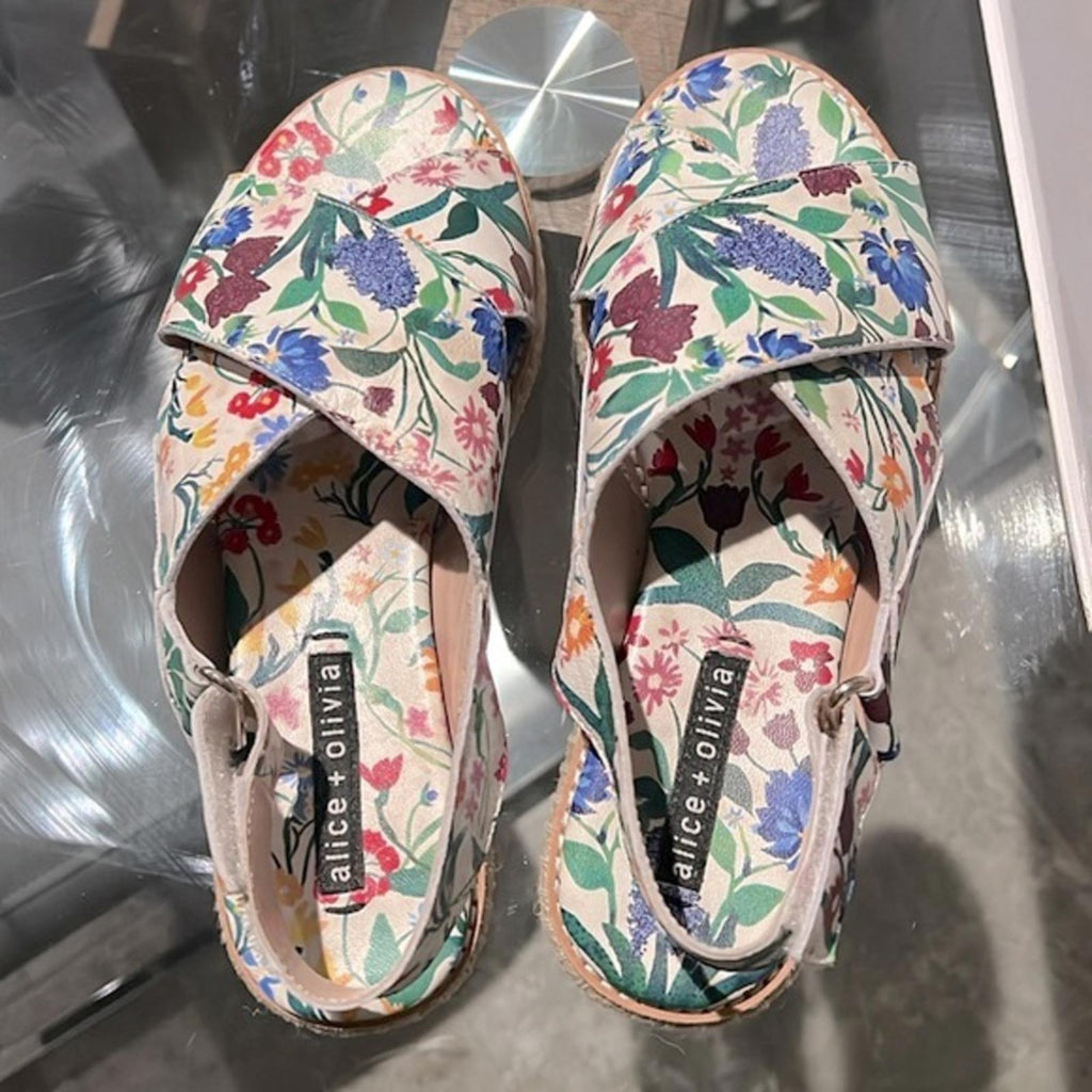 Alice+Olivia River Chelsea Wildflower Painted Nappa Espadrille w/DustBag Size37