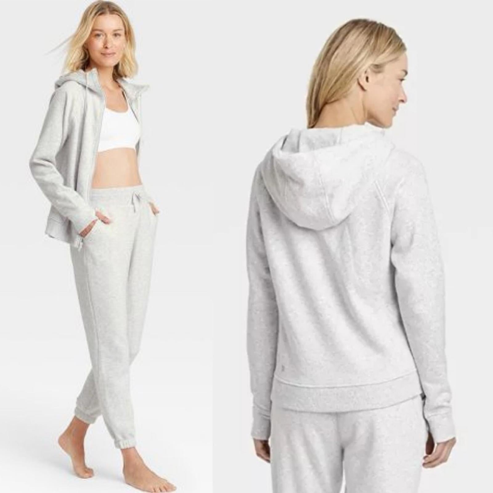 2-Piece All in Motion Fleece Joggers + Full Zip Hoodie Sweatshirt, NEW, Size S