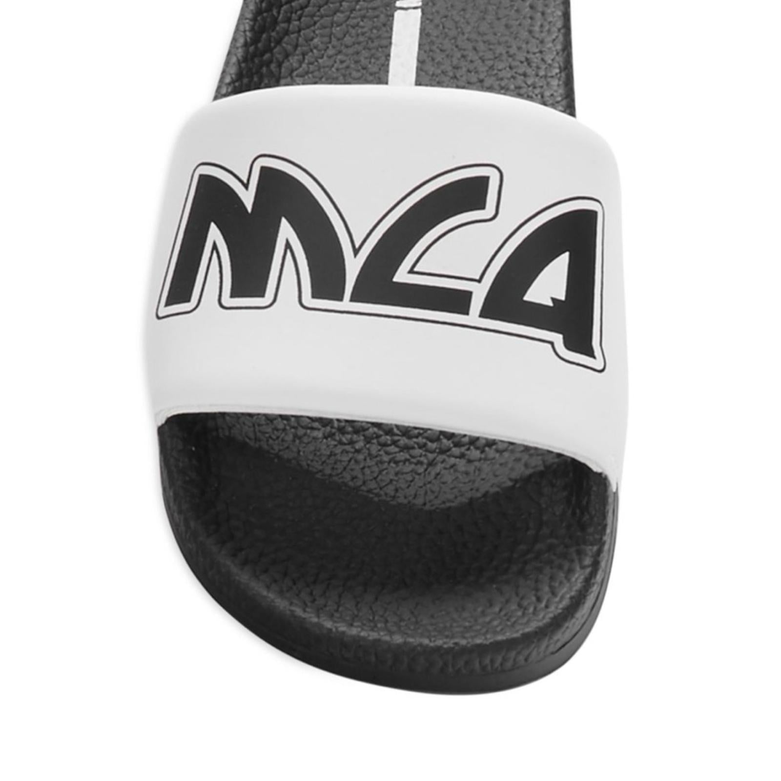 MCQ Alexander McQueen Logo Pool Slide Sandals in White, NWT, EU Size 45