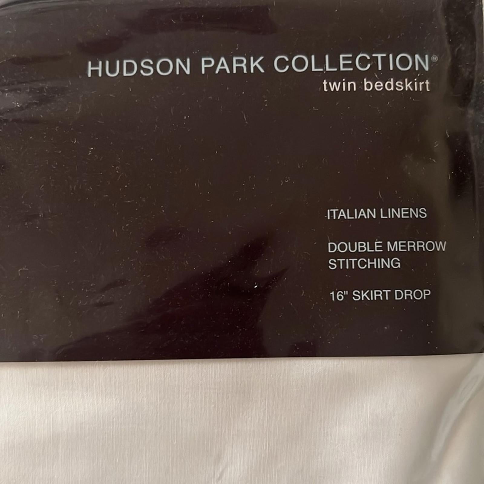 Hudson Park Collection Italian Percale Twin Bedskirt w/Double Merrow Stitching