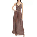 Aqua Striped Metallic Gown in Black Multi, Size XS New w/Tag Retail $298