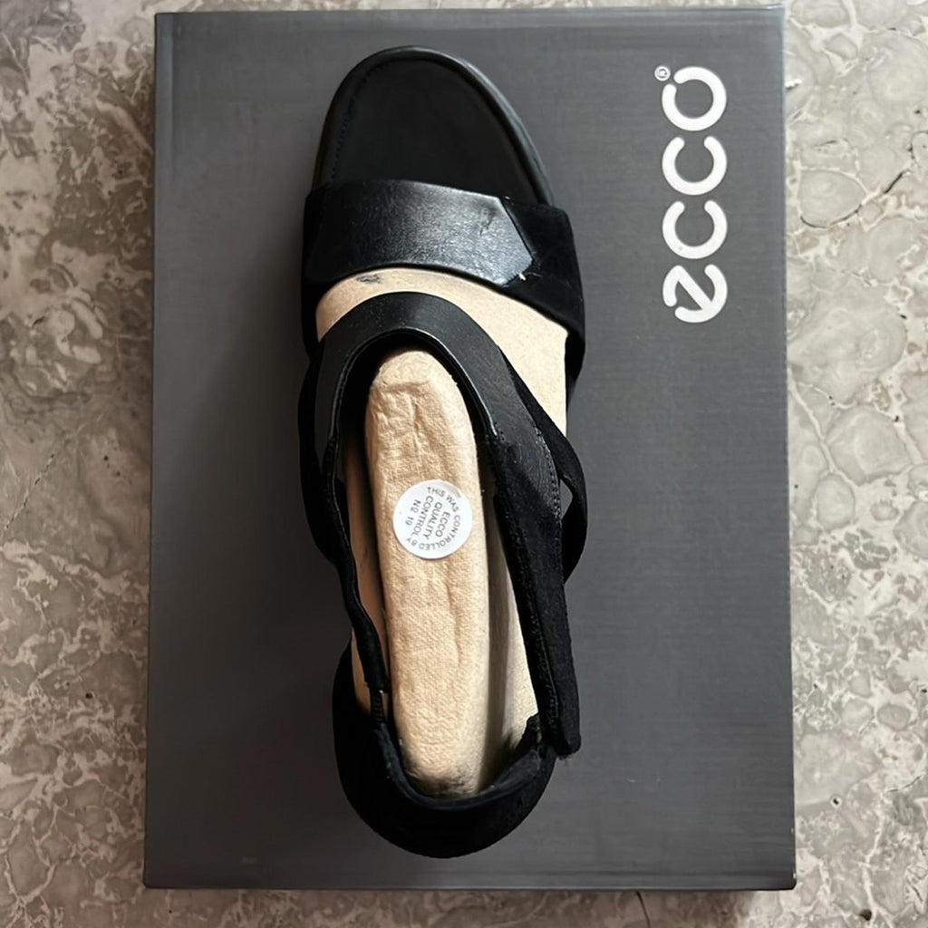 ECCO Black Shape 65 Block Sandals, Size EU 41 | US 10-10.5 New in Box