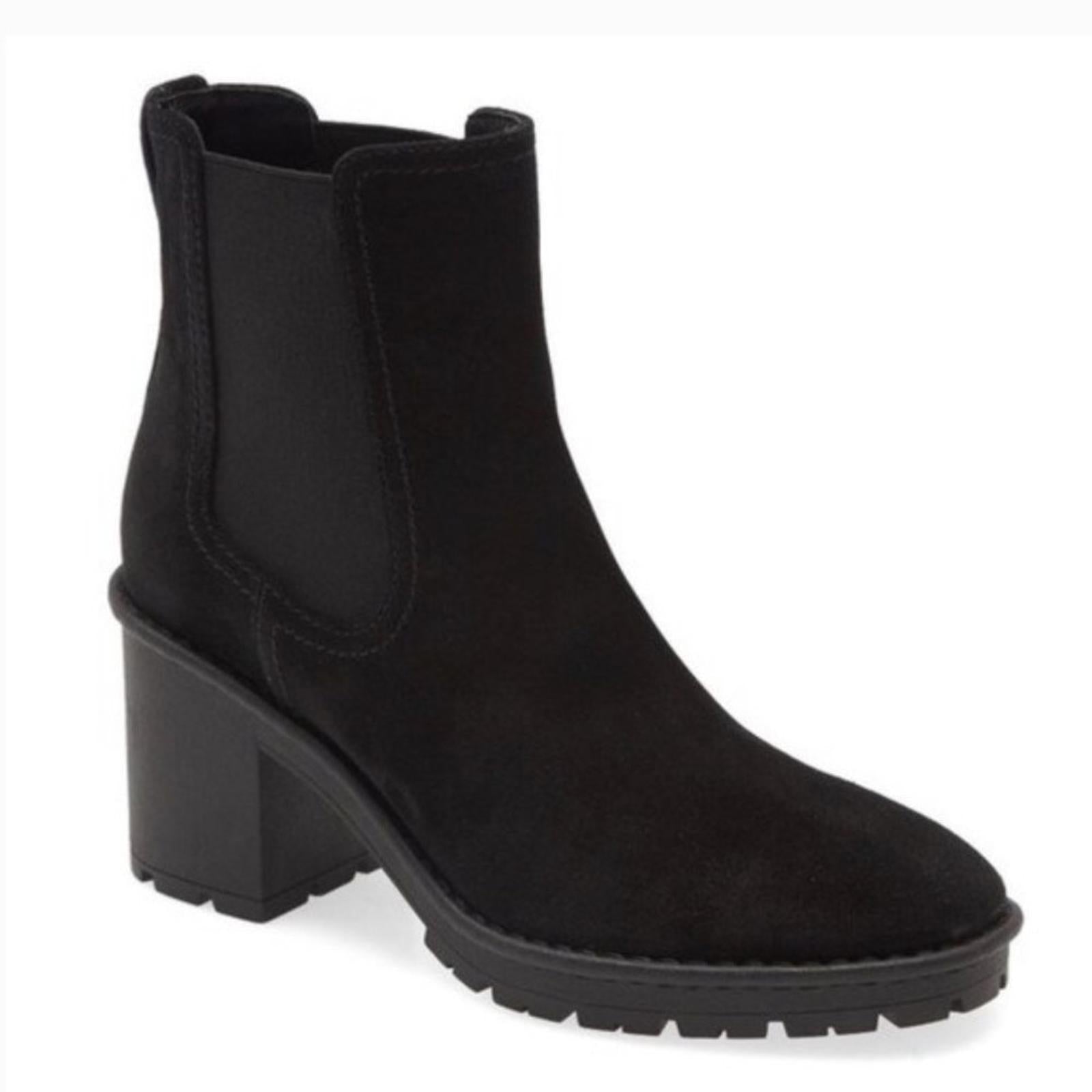 VINCE Henderson Weatherproof Chelsea Moto Combat Boot, Black Size 9M New in Box