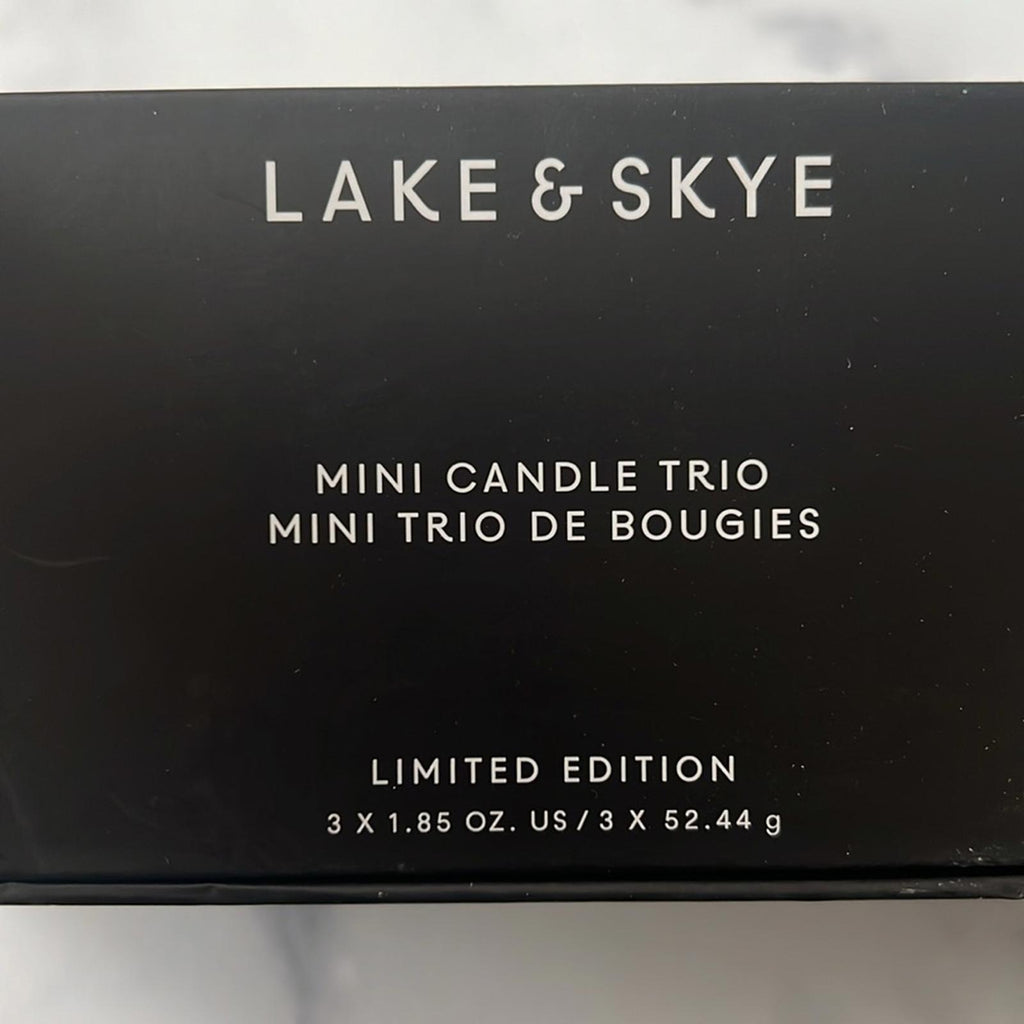 Lake & Skye Mini Candle Trio, Limited Edition, Gift Set New in Box