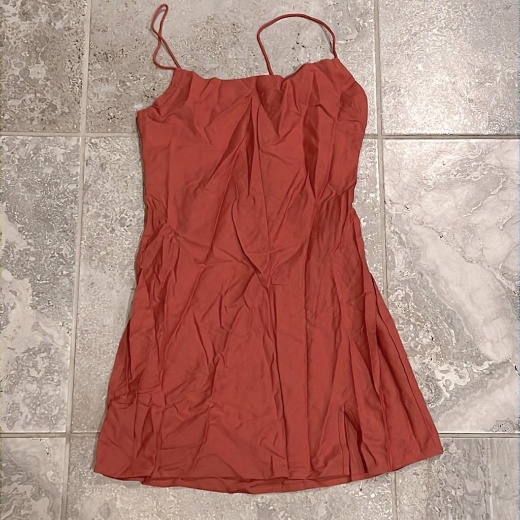 ASOS DESIGN Linen Cami Mini Sundress in Rust, Size UK 10/ US 6 New in Packaging