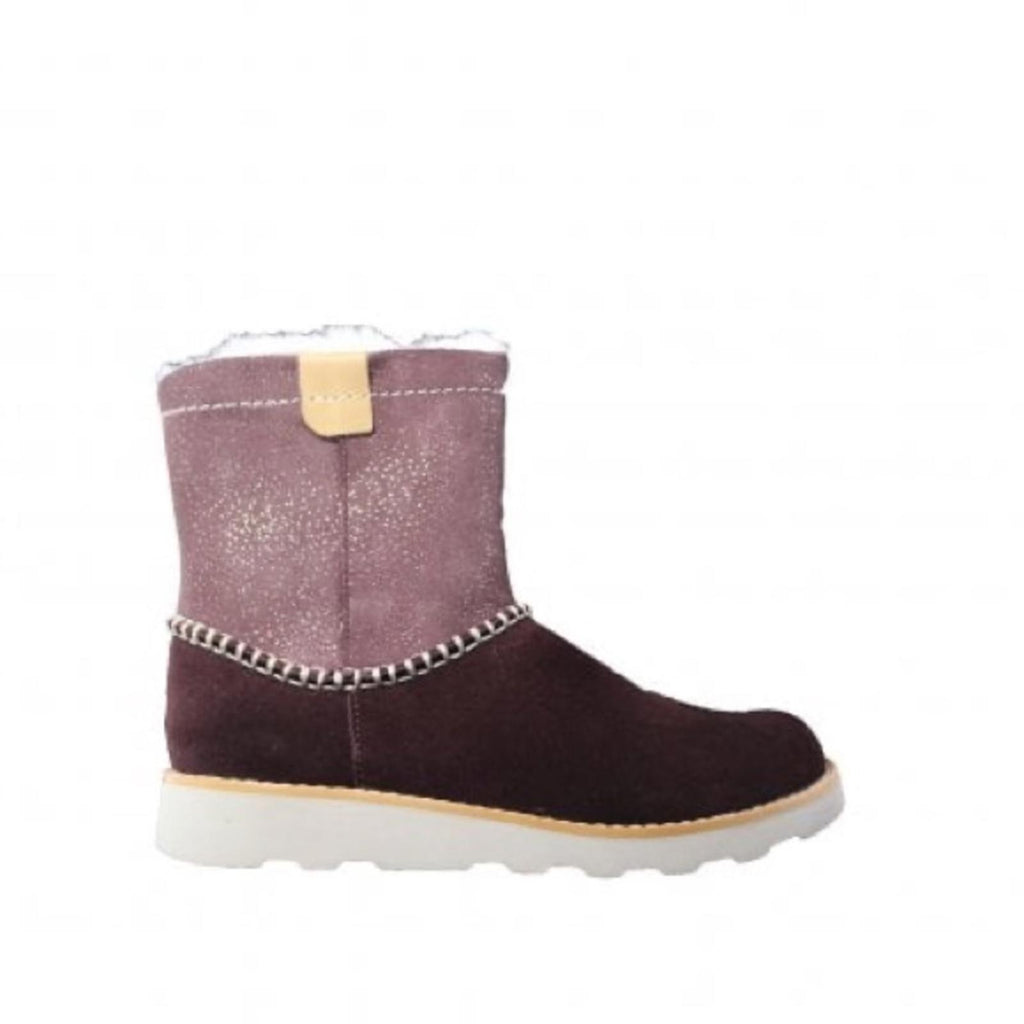 NEW Clark’s Crown Piper Burgundy Suede Leather Boots, Size UK 4.5F, US 5M £42