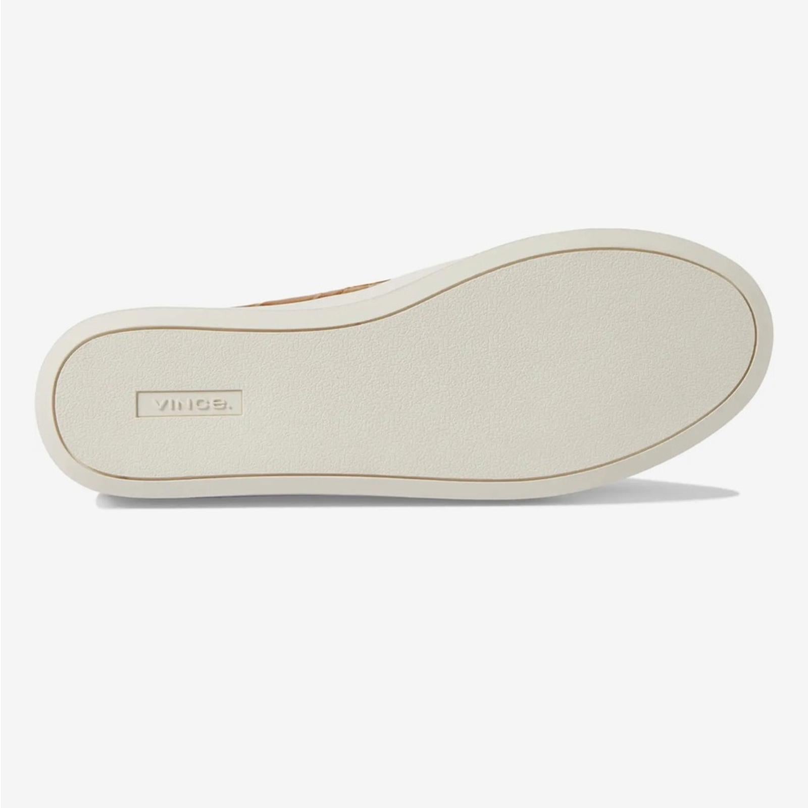 VINCE Ghita Loafer Croc Embossed Sneakers, Dark Gold Size US 7M in Box $250