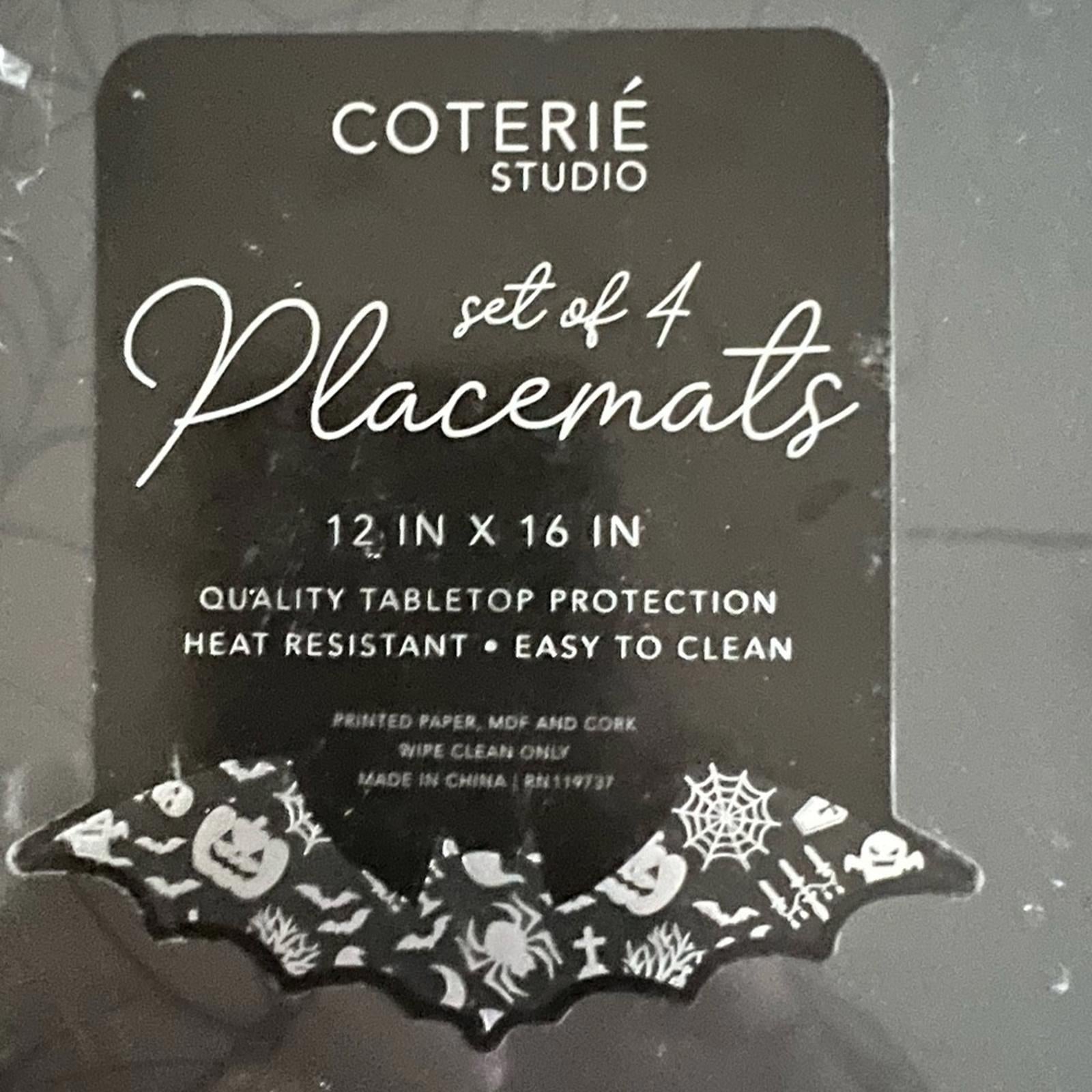 Coterié Studio 4pc Set Heat Resistant Cork Backed Placemats 16"x12"