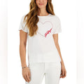 NEW Tommy Hilfiger Signature Heart-Graphic T-Shirt in White Size XXL New w/o Tag