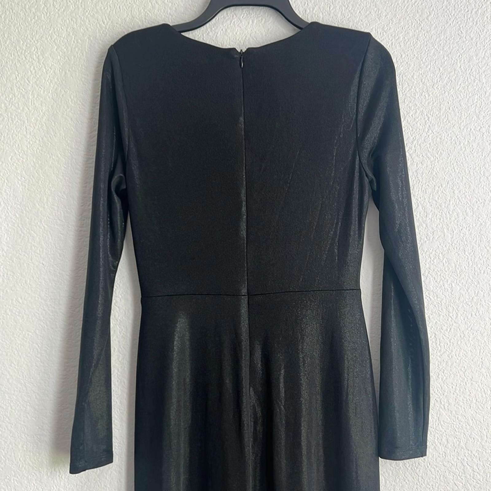 Lauren Ralph Lauren Twist-Front Foil-Print Jersey Gown Black, Women’s Size 4 NWT