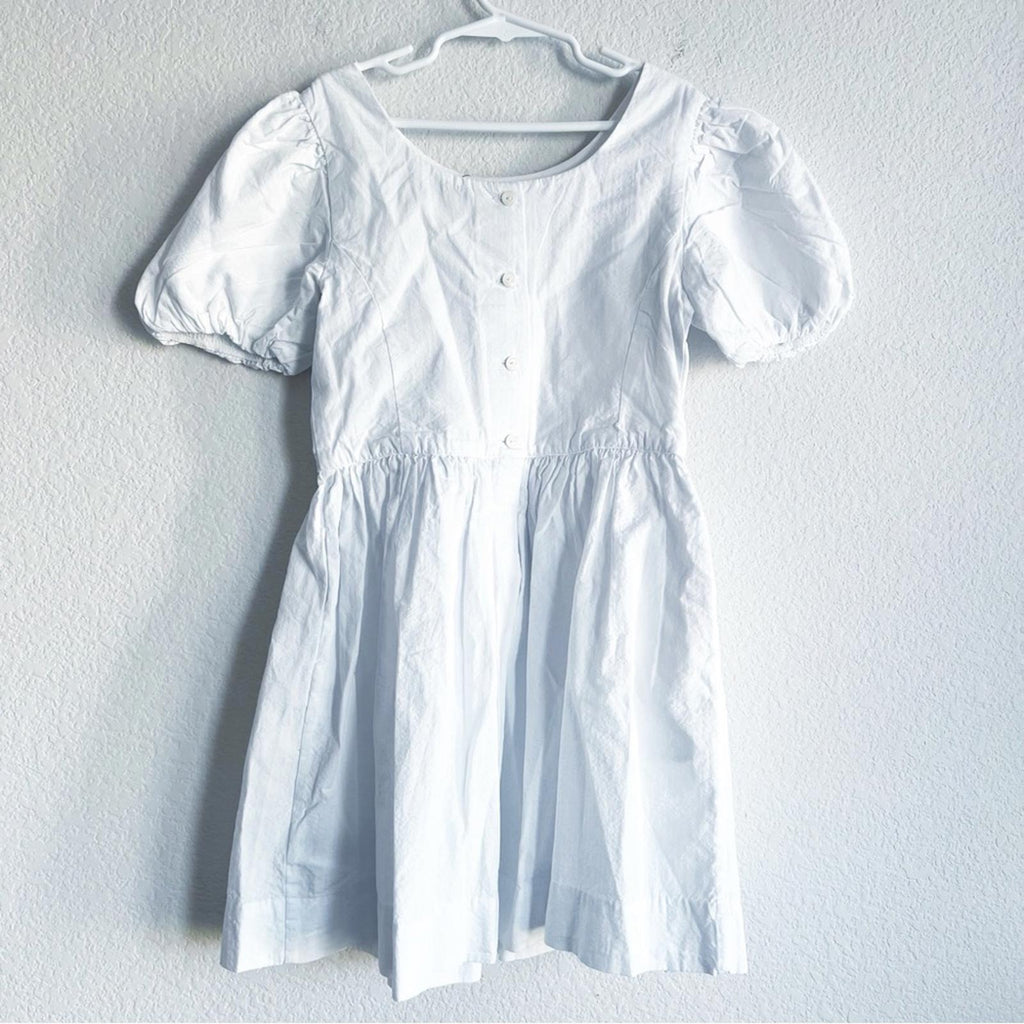 Polo Ralph Lauren Girls Seersucker Dress in White, Size 7, NWT