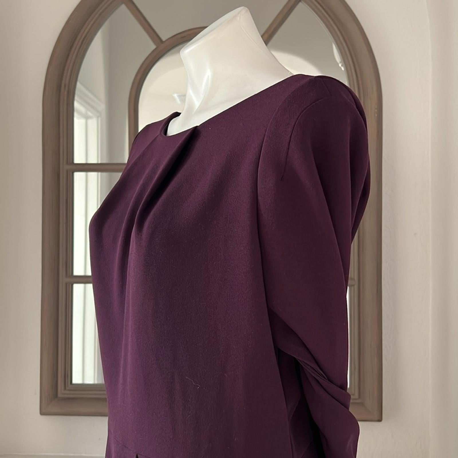 Betsy & Adam Midi Cowl Neck Drape Back Scuba Crepe Dress Size 14 NEW w/Tag
