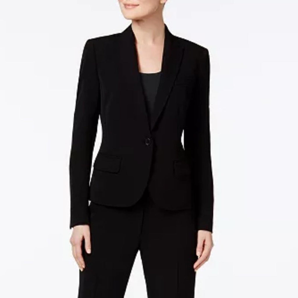 Anne Klein Two-Button Blazer in Black, Size 2 NEW w/Tag The Executive Collection