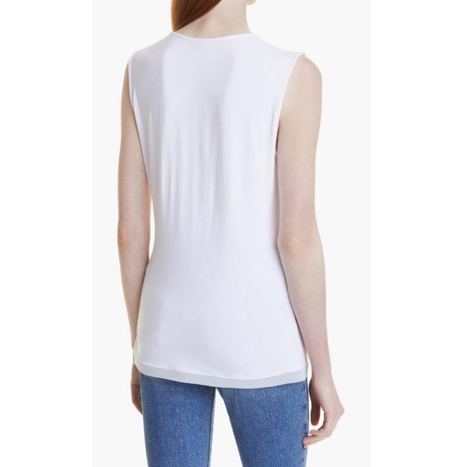 Kobi Halperin Stevie Knotted Sleeveless Top, White Size XS New w/Tag Retail $148