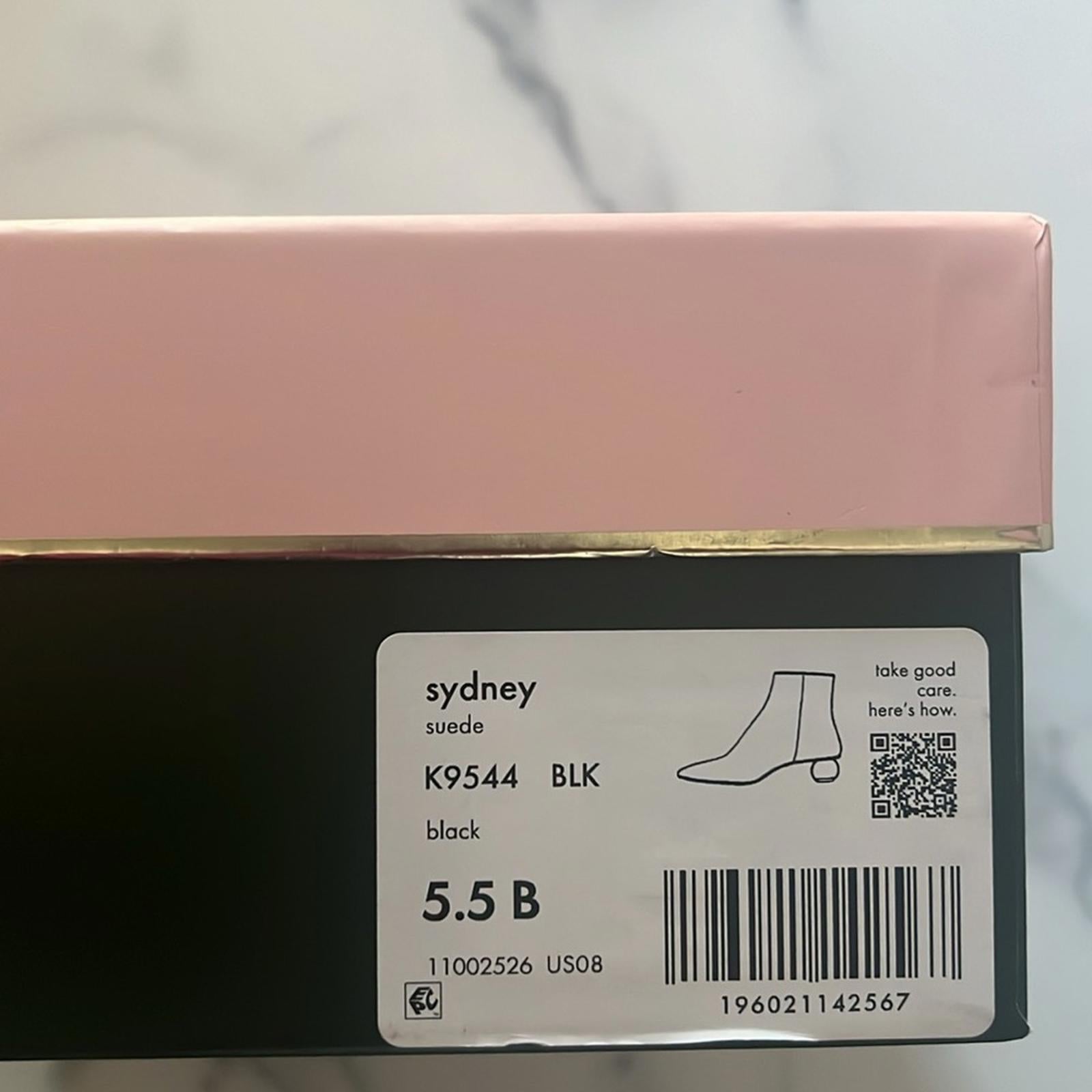 Kate Spade New York Sydney Pointed Toe Dress Booties Black, Size 5.5 New in Box