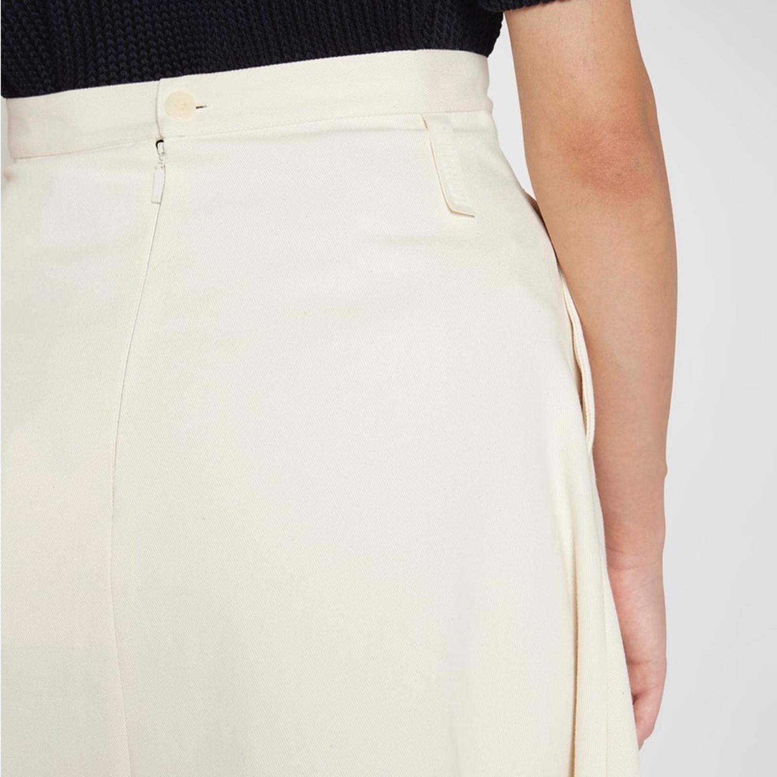 Moncler Cotton A-Line Midi Skirt with Pockets, Size 42 New w/Tag Retail $505