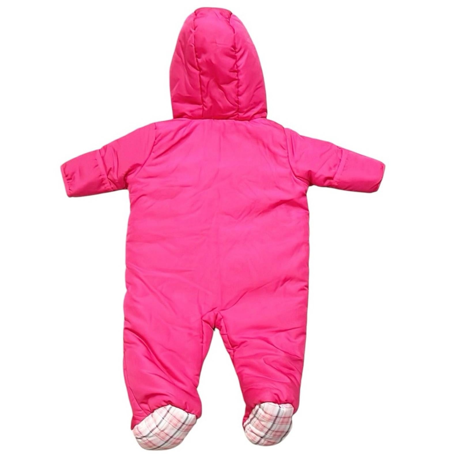 NEW U.S. Polo Assn Hooded Outerwear Pink Puffer Footies, Pink, Size 3/6M w/o Tag