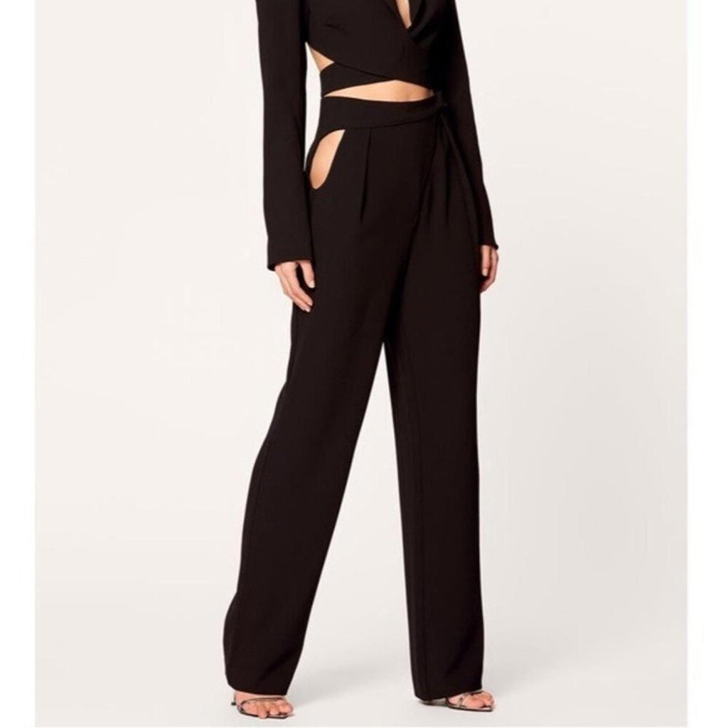 Nicholas Nerissa Asymmetric Cut-Out Pants in Black, NWT, Size 2 Retail $395