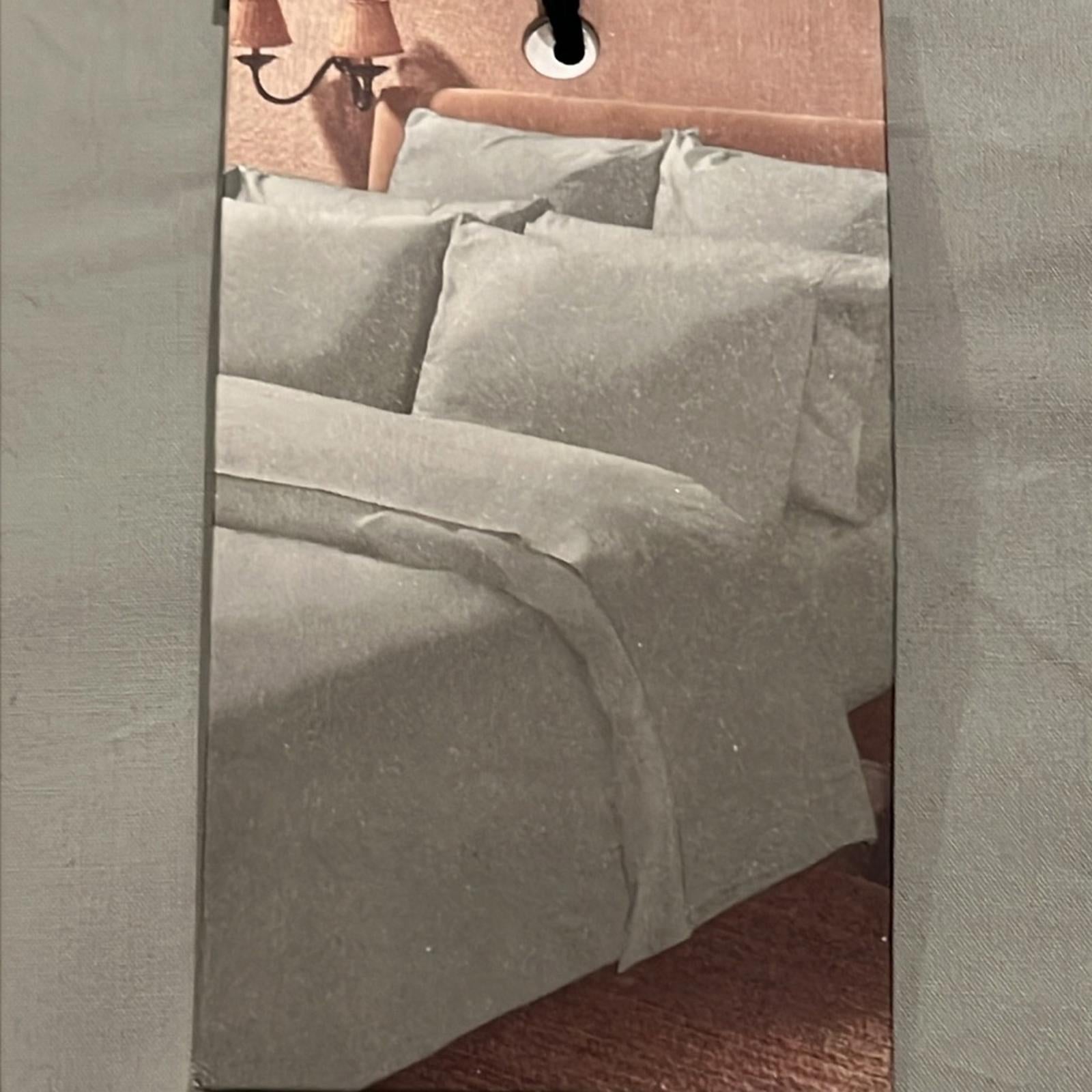 Nate Home by Nate Berkus 3-Piece 400TC Percale Duvet in Limestone Queen NWT $278