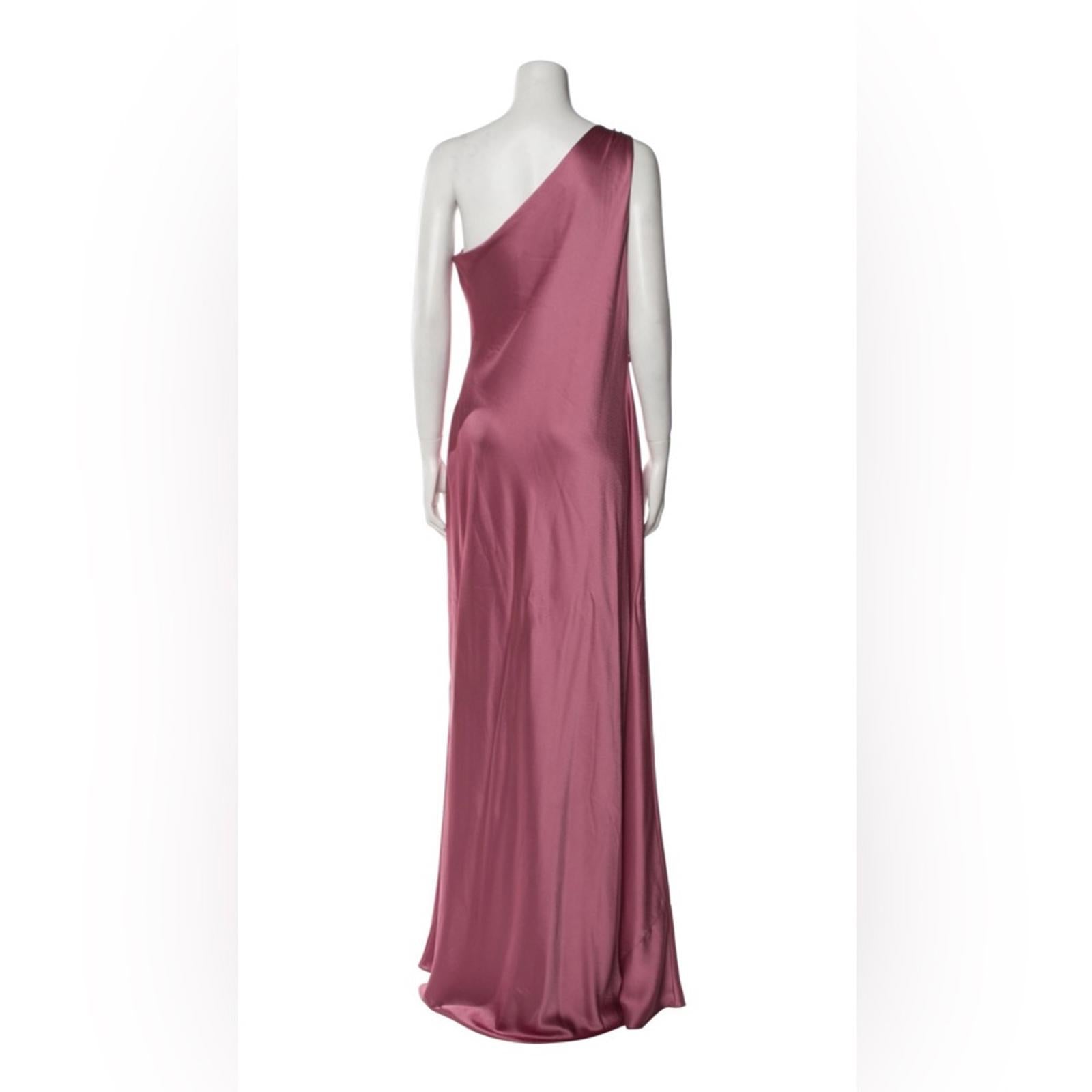 Ralph Lauren Satin Charmeuse One-Shoulder Gown Maxi Dress, Size 8, New w/Tag