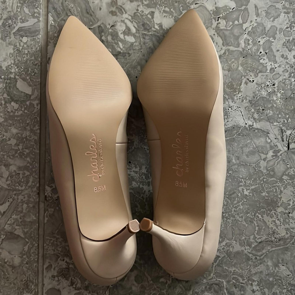 Charles David Angelica Point Toe Pumps Beige Size 8.5 New w/o Box $99