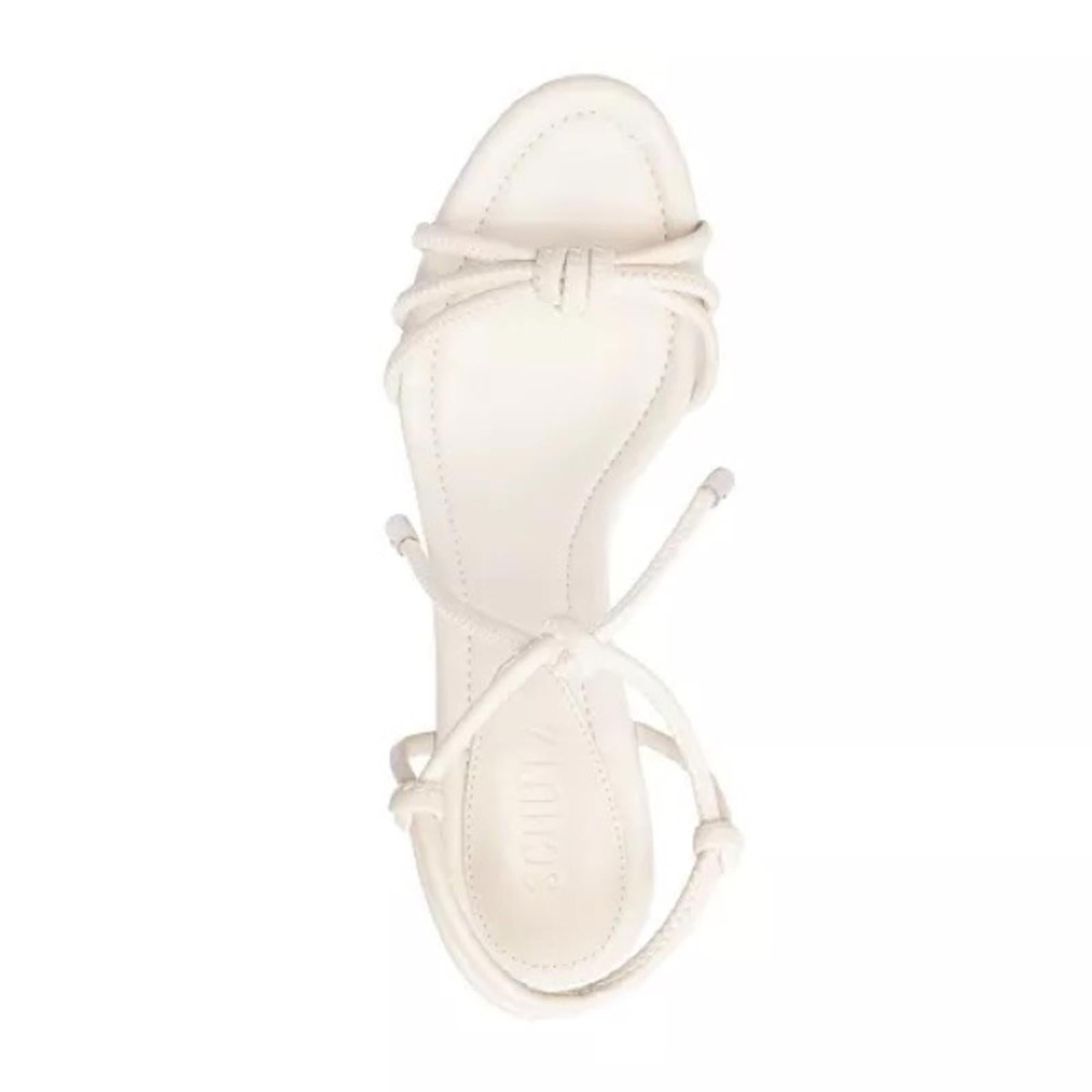 Schutz Women's Kate High Block Sandals in White, NWT, Size 6.5