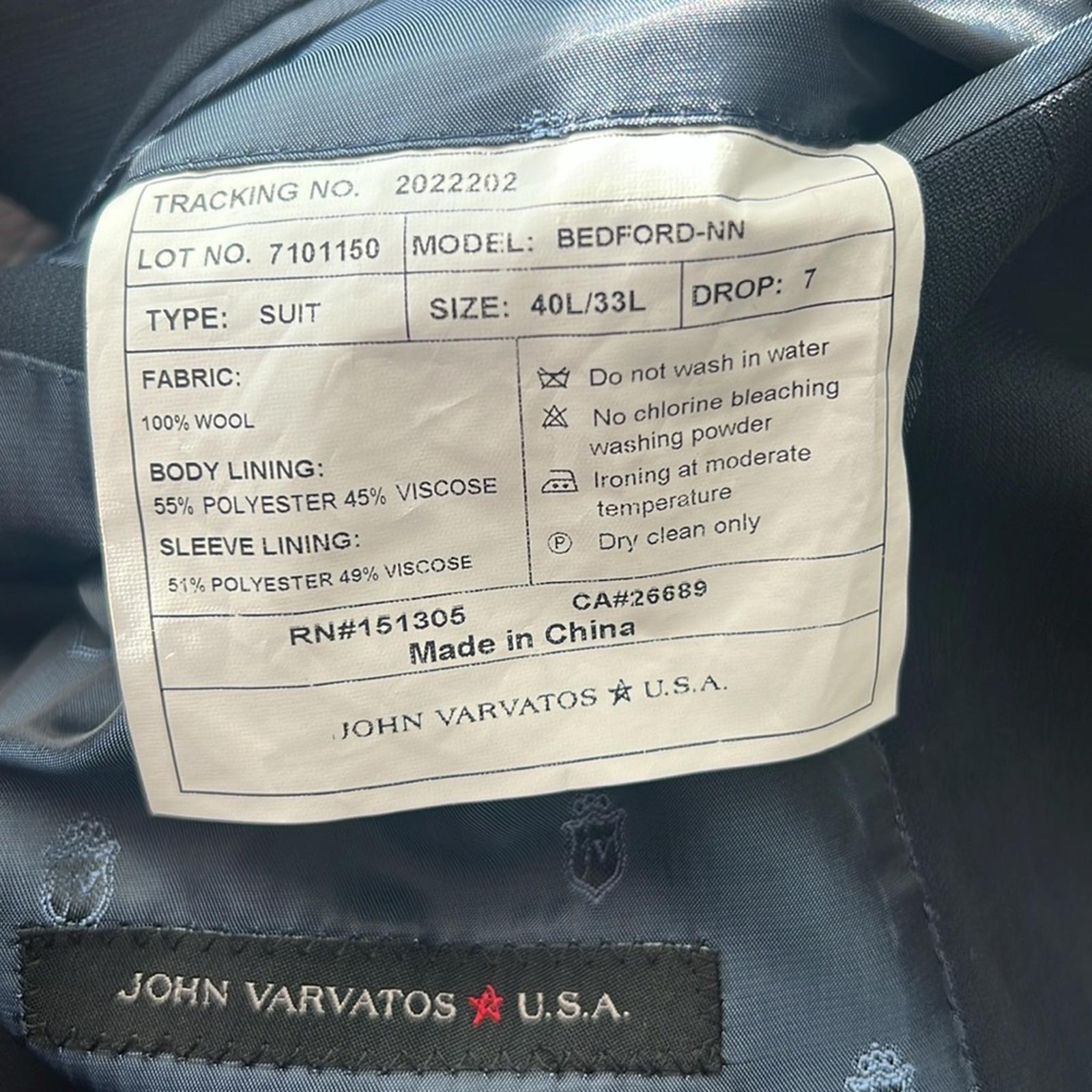 John Varvatos Star USA Slim Fit Suit Separates Navy Wool Size 40L New w/Tag $698